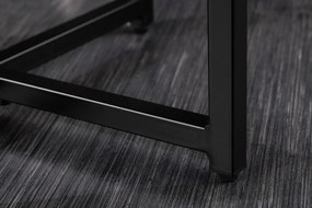 Dizajnový odkladací stolík Latrisha 50 cm biely - vzor mramor