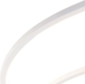 Stropné svietidlo biele 78 cm vrátane LED 3-stupňového stmievača - Rowin