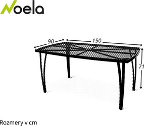 Kovový zahradní stůl ZWMT-24