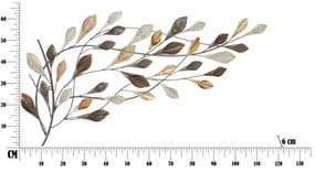 Bielo-hnedá nástenná dekorácia Mauro Ferretti Ramo, šírka 115,5 cm