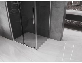 Mexen Velar, sprchový kút s posuvnými dverami 150 x 100 cm, 8mm šedé sklo, chrómová, 871-150-100-41-01