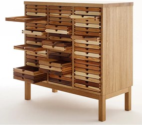 Komoda SIXtematic so 60 zásuvkami A4, 92×40×90 cm Buk