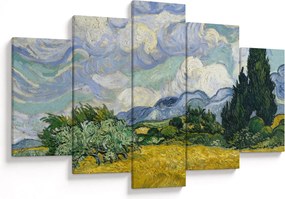 Obraz - Vincent van Gogh, Wheat Field with Cypresses, reprodukcia (150x105 cm)