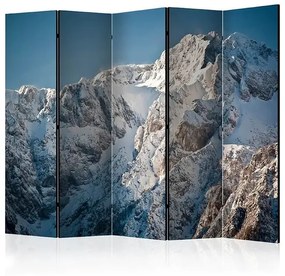 Paraván - Winter in the Alps II [Room Dividers] Veľkosť: 225x172, Verzia: Jednostranný