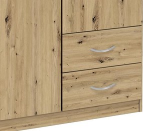 Šatníková skriňa Case, 91 cm, dub artisan
