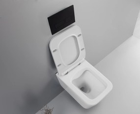 CERANO - Závesná WC misa Forte + UF sedátko, Rimless - biela lesklá, CER-CER-538747