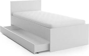 Posteľ ELISA 90 x 200 cm, biela Rošt: Bez roštu, Matrac: Bez matraca