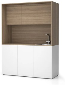 PLAN Kuchynka NIKA s drezom a batériou 1481 x 600 x 2000 mm, dub prírodný, pravé