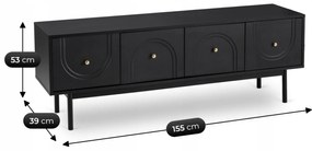 PROXIMA.store - TV stolík MARLEN FARBA: čierna