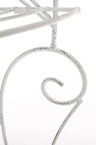 Kovová polica regál Irm - Biela antik