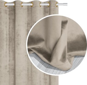 Velúrový záves SOFT VELVET béžový 140x250 cm