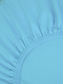 Jersey plachta do postieľky s elastanom Deluxe 70 x 140 cm – svetlomodrá