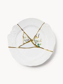 Porcelánový plytký tanier Kintsugi