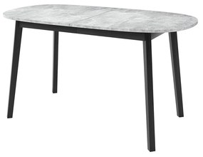 Jedálenský stôl Zerimo S 150x80, Farby:: sivý mramor / čierna