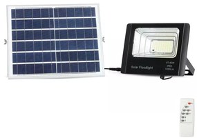 V-Tac LED Stmievateľný solárny reflektor LED/16W/3,2V 4000K IP65 + diaľkové ovládanie VT0734