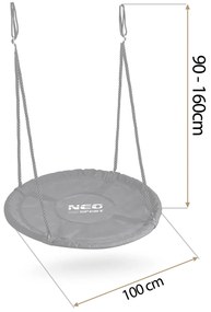Neo-Sport NS-103 100 cm hojdačka bocianie hniezdo