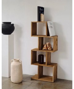Knižnica z tíkového dreva v prírodnej farbe 55x132x30 cm Aroba – Kave Home