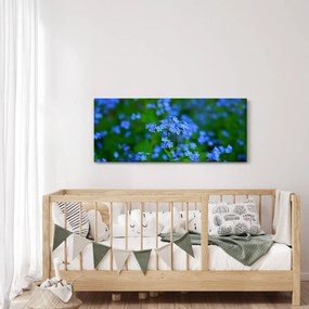Obraz modrých kvetín (120x50 cm)
