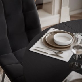 ROZKLADACÍ JEDÁLENSKÝ STÔL SALOME ČIERNY 100 / 140cm