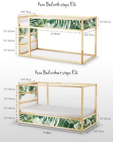 Nálepky Ikea Kura Bed  Tropická zelená