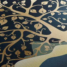 Obraz zlatého stromu (120x50 cm)