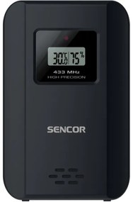 Sencor - Meteostanica s farebným LCD displejom a budíkom 3xAAA + 2x AA čierna