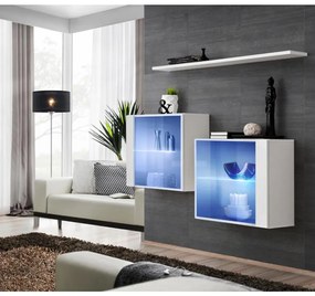 Komoda+Polička Switch Sb III Led Biely
