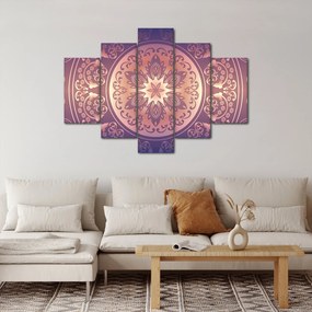 Obraz - Mandala na fialovom gradiente (150x105 cm)