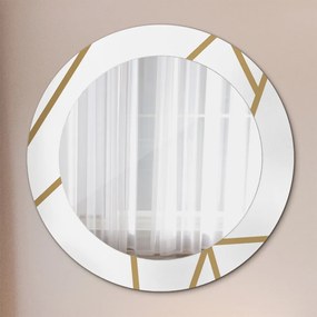 Okrúhle ozdobné zrkadlo na stenu Lineárne zloženie fi 60 cm