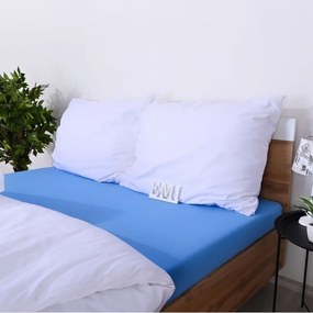 Plachta posteľná modrá jersey EMI, Detská plachta 60x120