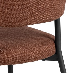 IRIS Terakota (látka Basel 44) – ČALÚNENÁ STOLIČKA S VÝPLETOM DO OBÝVAČKY/JEDÁLNE LOFT