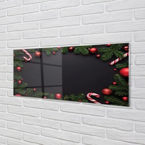 Obraz na akrylátovom skle Vetvičky ozdoby lízanky 120x60 cm