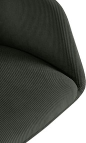 Jedálenská stolička Olema látka cord - zelená