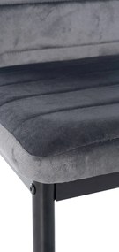 Jedálenská stolička Mayfair - zamat - Sivá