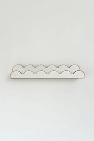 Závesná polica 4v1 s nastaviteľným volánom Prírodná