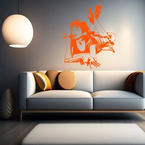 Veselá Stena Samolepka Pulp Fiction Farba: oranžová, Veľkosť: 40 x 50 cm