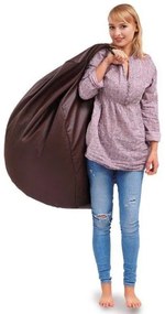 Sedací vak SAKO hnedý ekokoža