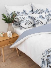 Vianočné francúzske bavlnené obliečky Renforcé - Hory