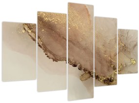 Obraz - Zlaté trblietky (150x105 cm)