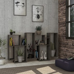 Knihovna Houseland KARMATO tmavá káva