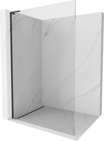 Mexen Kioto L, sprchová zástena Walk-In 85 x 200 cm, 8mm číre sklo, čierny profil, 800-085-103-70-00