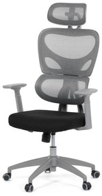Kancelárska stolička KA-K2081 GREY, sivá sieťovina, šedý plast