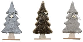 Dekoračný vianočný stromček s kožušinou LUSH 41 cm - rôzne farby Farba: Svetlosivá