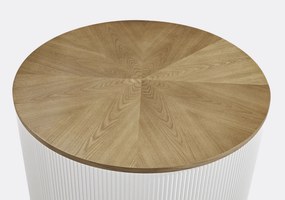 Konferenční stolek Stilig ST580 80 cm z masivu ecru/jilm