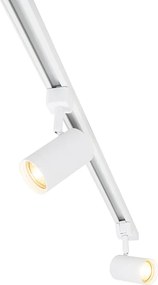 Moderný biely 1-fázový koľajnicový systém s 5 reflektormi - Iconic Jeana