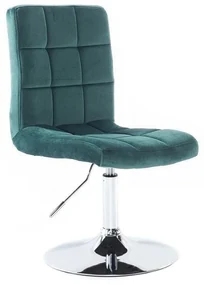 LuxuryForm DESIGN Stolička TOLEDO VELUR na striebornom tanieri - zelená