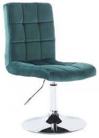 LuxuryForm DESIGN Stolička TOLEDO VELUR na striebornom tanieri - zelená