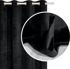 Velúrový záves SOFT VELVET čierny 140x250 cm