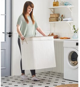 Plastový kôš na bielizeň, biely