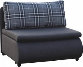 Rozkladacie kreslo s úložným priestorom Keny New - sivá / vzor